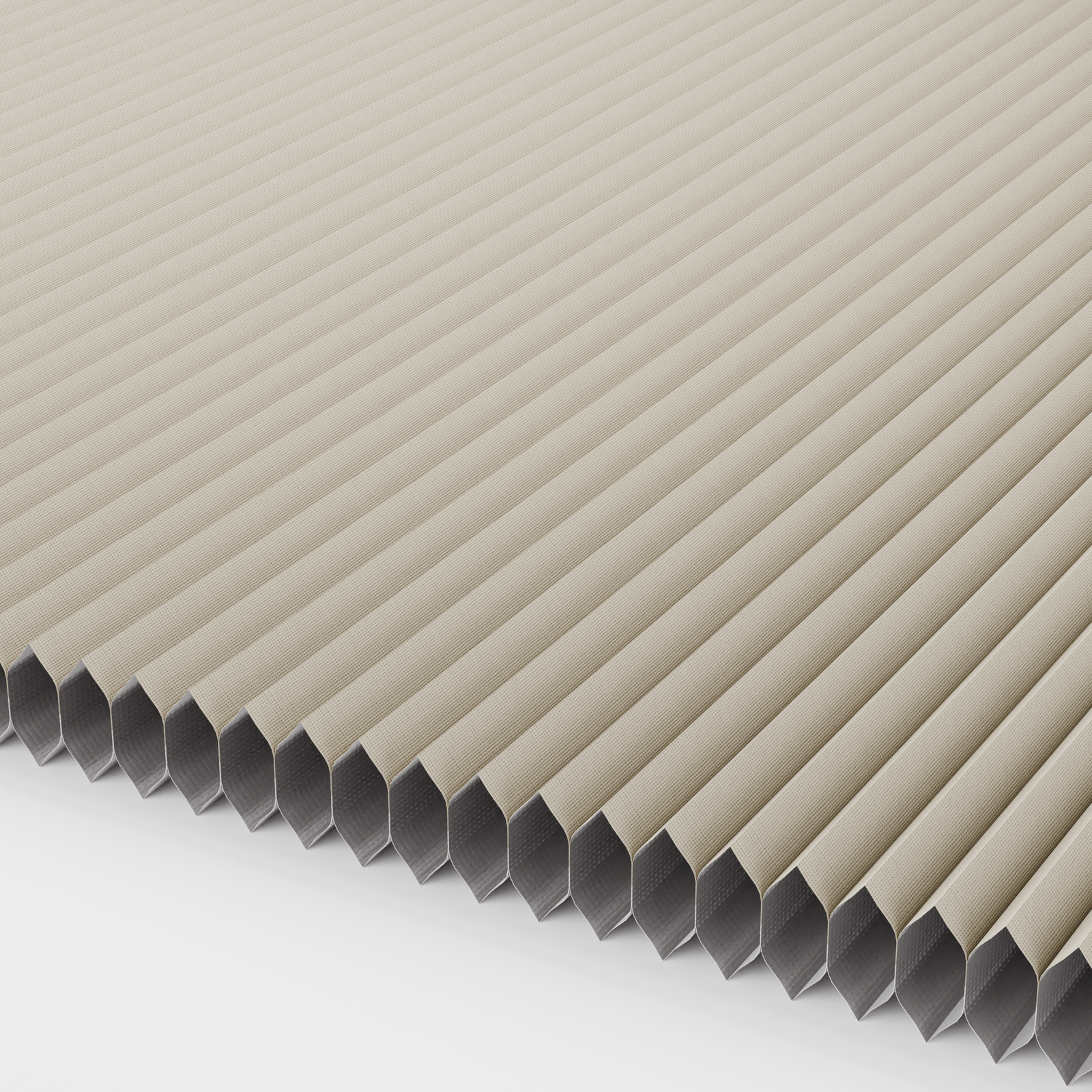 Detailbild Stoffmuster - Wabenplissee Beige