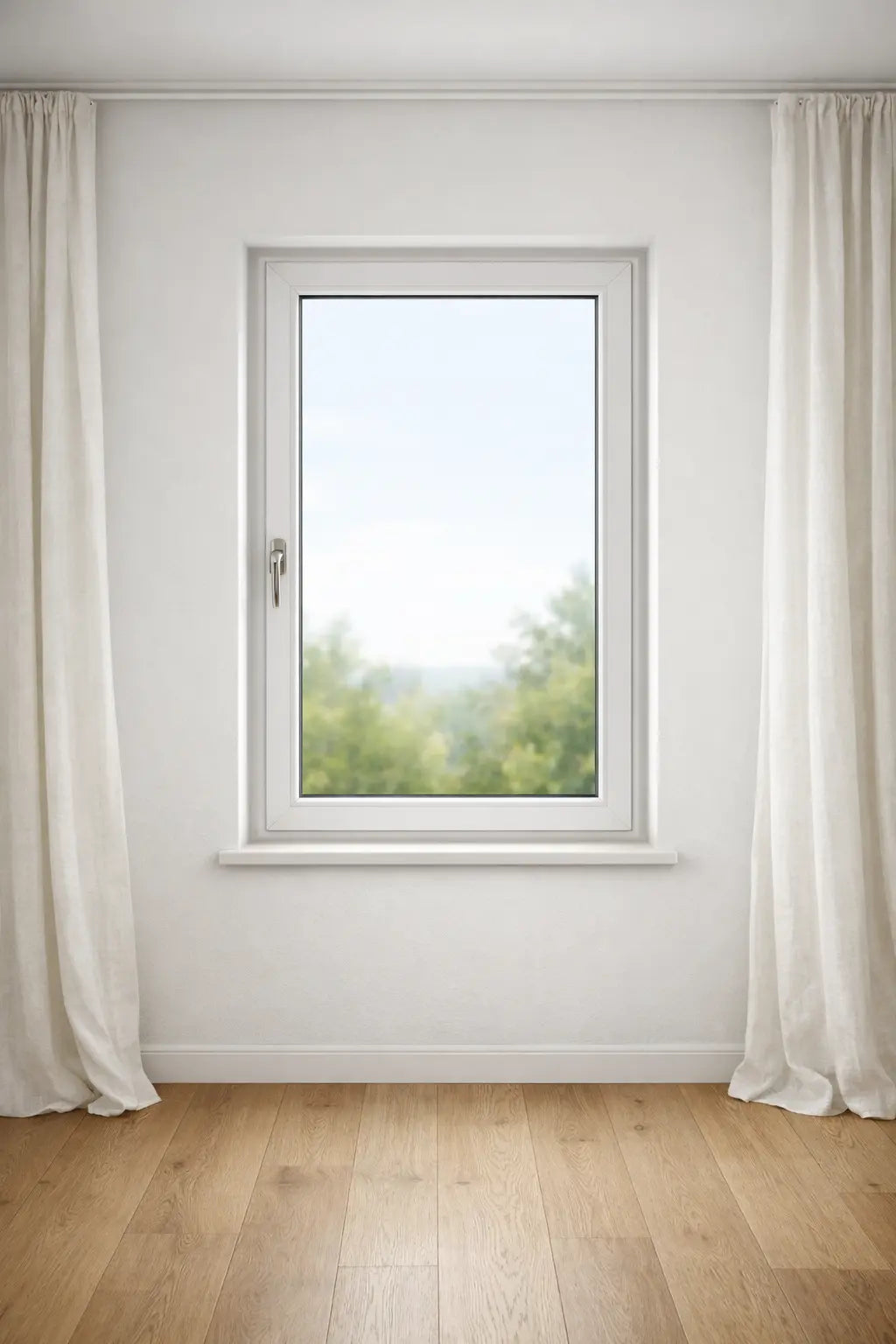 Fenster Ansicht von innen - einflügeliges Fenster